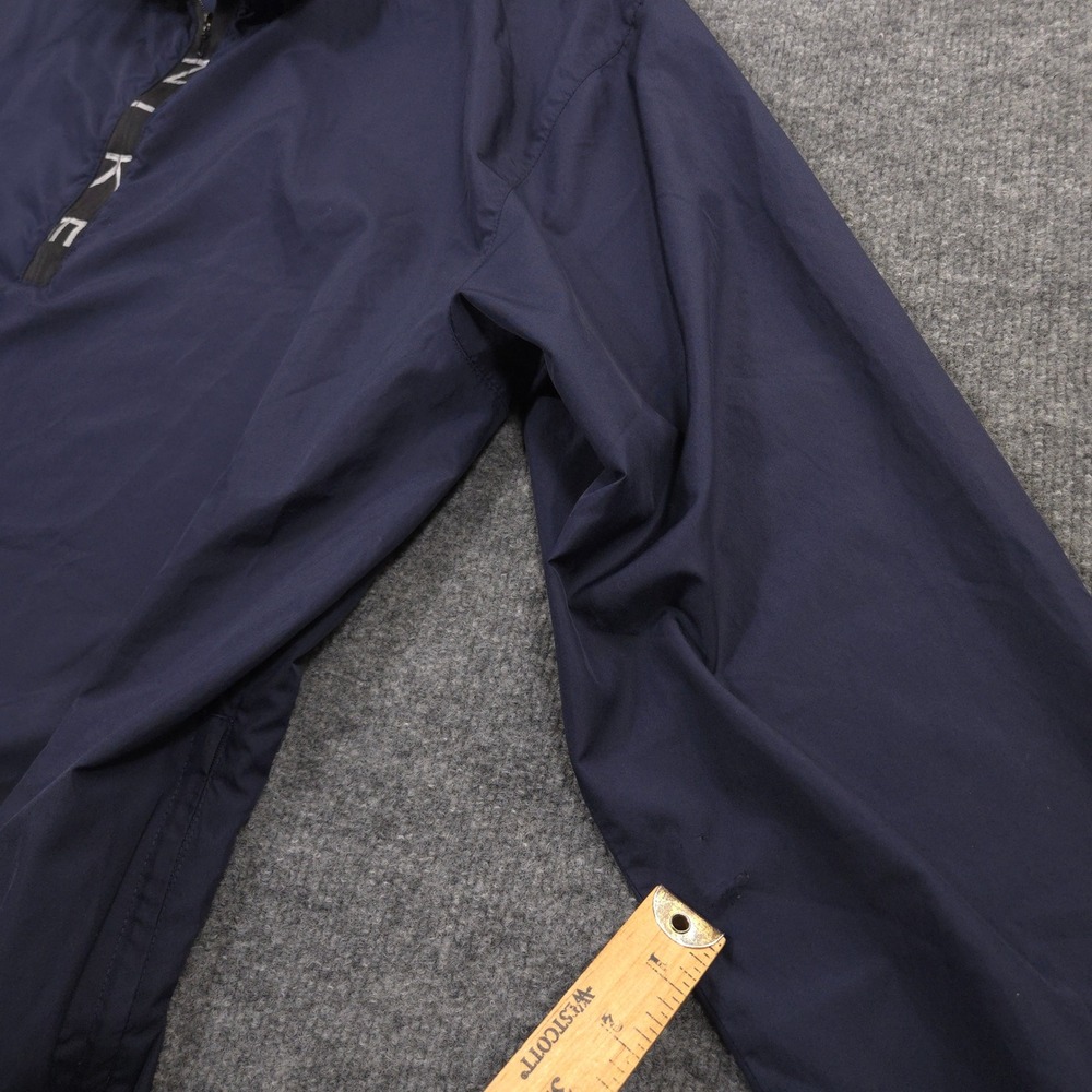 Vintage Nike Windbreaker Jacket Mens XL Navy Spell Out Zipper Placket Pockets - Picture 14 of 14